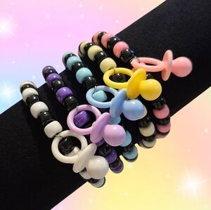 Pastel Pacifier Kandi Bracelet Set